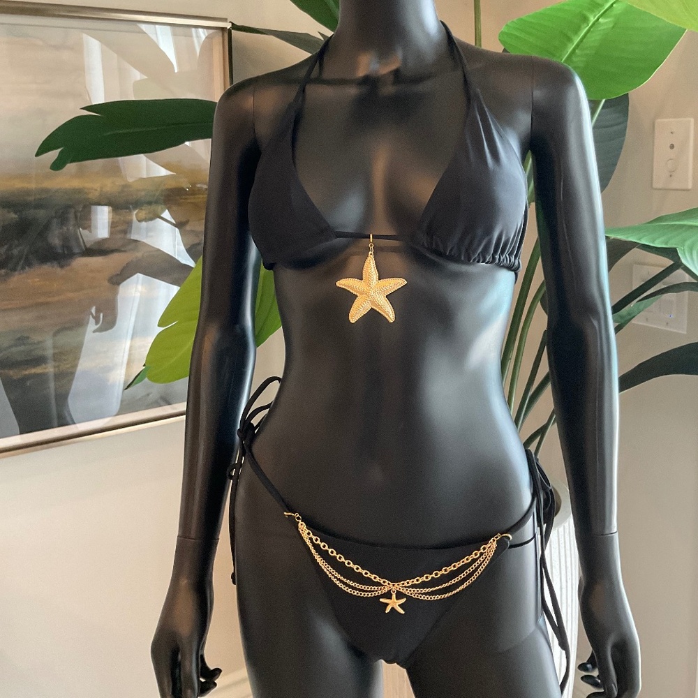 Black Bikini with Charming Bikini Charms!